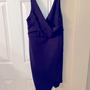 Dark blue slimming dress